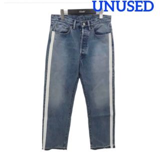 アンユーズド(UNUSED)の極美品　UNUSED side print denim pants デニムパンツ(デニム/ジーンズ)