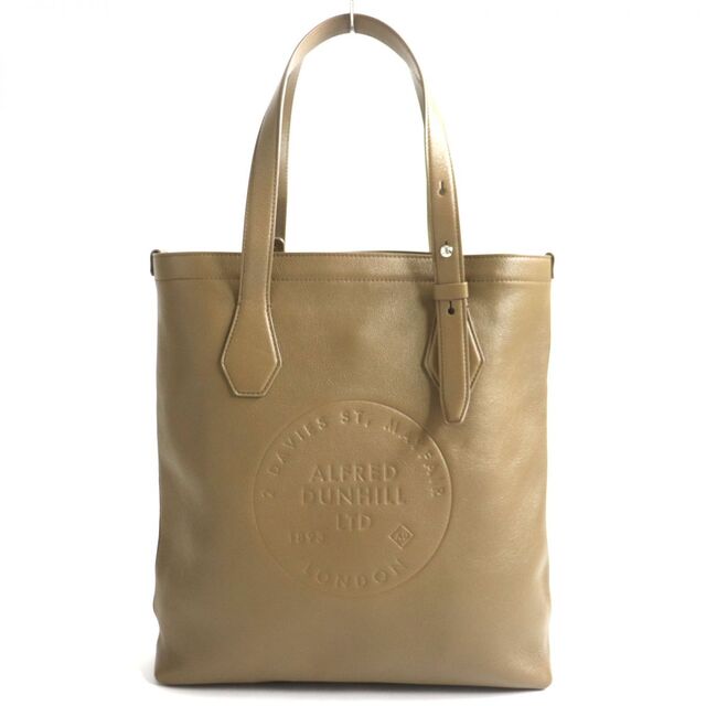 美品▽dunhill ダンヒル エンボスロゴ シルバー金具 タテ型 レザー