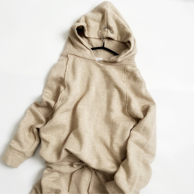 美品 ビューティー&ユース★マキシ丈スウェット パーカーワンピース ロング丈