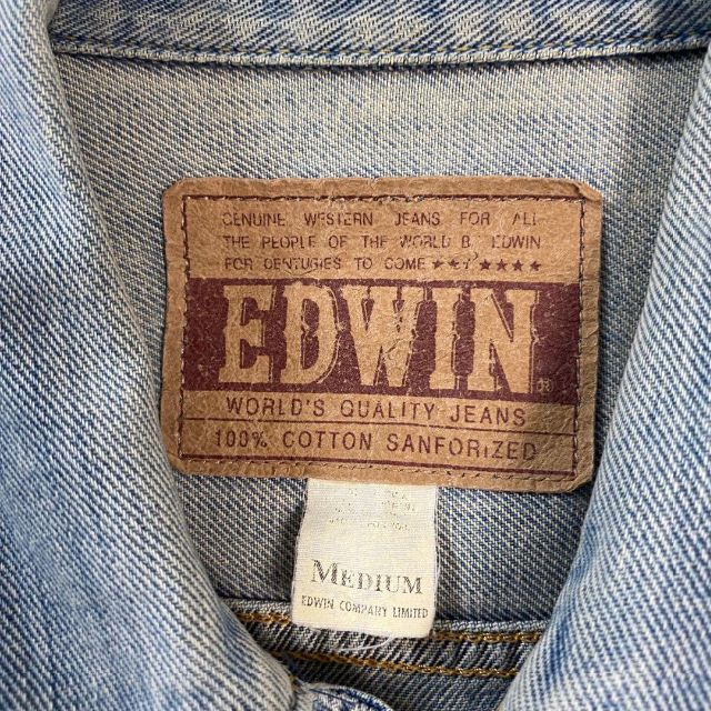 EDWIN - EDWIN デニムジャケット Gジャン メンズ ヴィンテージ [ M ]の