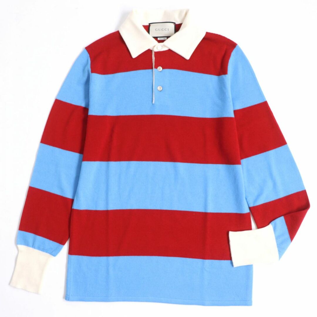 極美品▽GUCCI グッチ 495971 長袖 ラガーシャツ/ニットポロシャツ