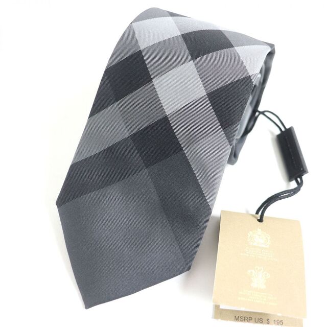未使用品□BURBERRY/バーバリー チェック柄 シルク100% ネクタイ