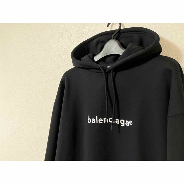 Balenciaga - 国内正規品 BALENCIAGA ロゴオーバーサイズパーカー Mの