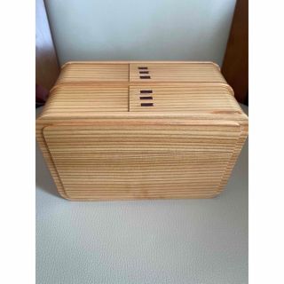 まとめ買いでお得 廃盤品 大館 曲げわっぱ 折櫃 秋田杉 隅丸 角型 二段