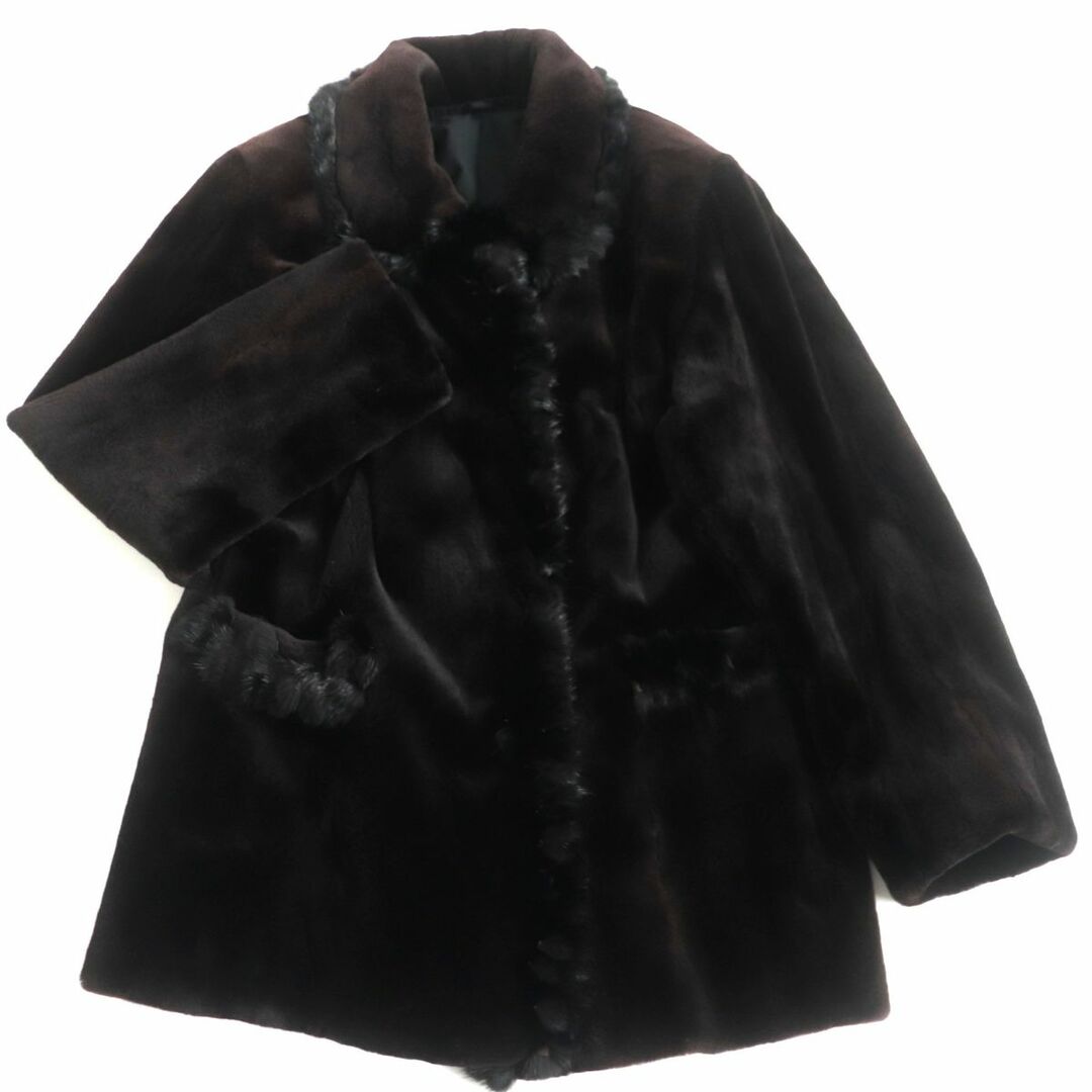 極美品☆SAGA MINK サガシェアードミンク デザイン 本毛皮コート