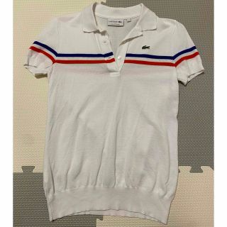 ラコステ(LACOSTE)の【美品】ラコステ (LACOSTE) ポロシャツ トリコロール 34サイズ(ポロシャツ)