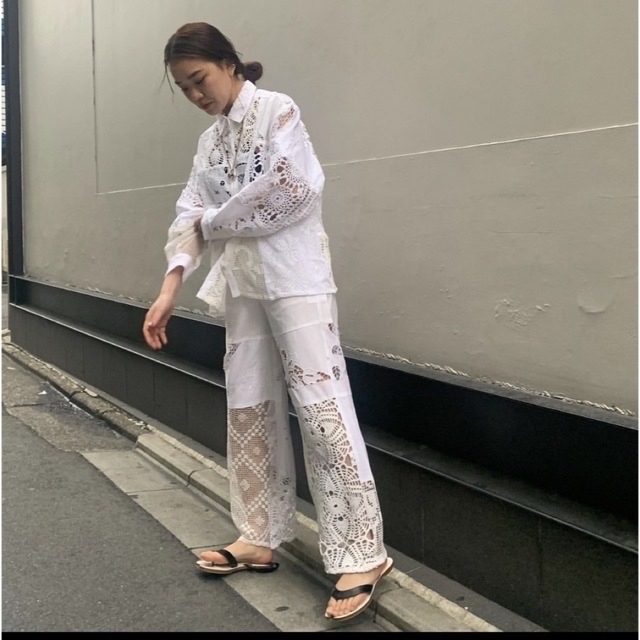 cityshop malion vintage コラボ コットンレースブラウス