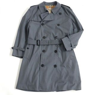 バーバリー(BURBERRY)の美品□バーバリー 2850 THE CHELSEA/チェルシー 裏地ノバチェック柄 ロング丈 トレンチコート グレー系 58/希少サイズ イングランド製 正規(トレンチコート)