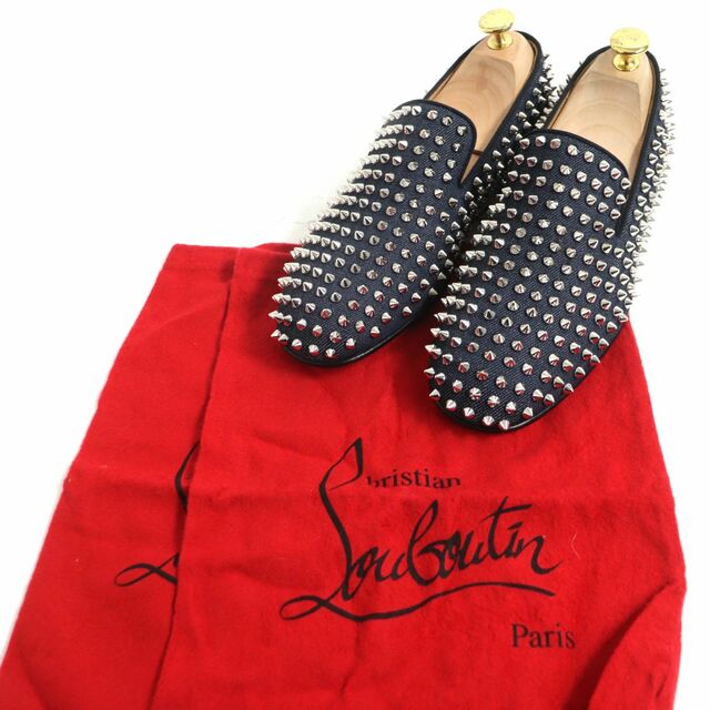 美品 Christian Louboutin スパイク フラットシューズ