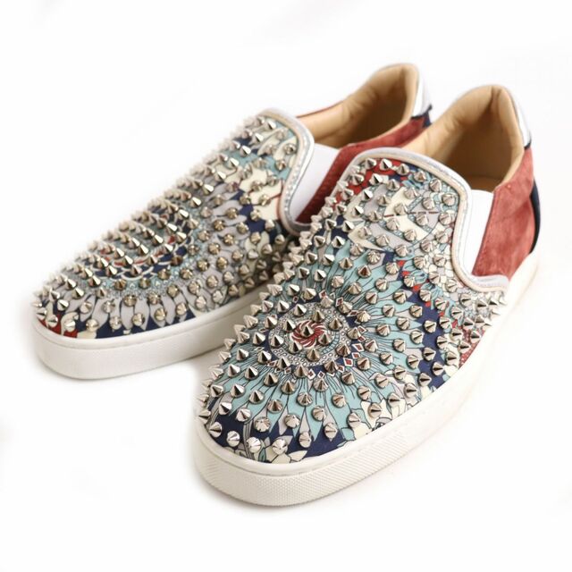 美品◆Christian Louboutin クリスチャンルブタン Sailor Boat Spikes スパイク スリッポン/シューズ マルチ 40 保存袋付き 伊製 メンズ