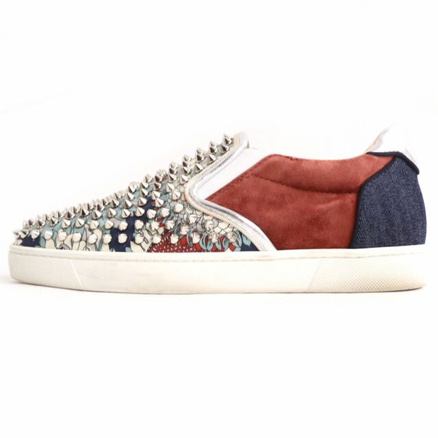 美品◆Christian Louboutin クリスチャンルブタン Sailor Boat Spikes スパイク スリッポン/シューズ マルチ 40 保存袋付き 伊製 メンズ 3