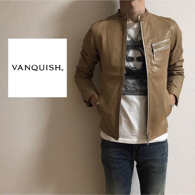 VANQUISH - 【VANQUISHバンキッシュ/本革ゴートレザーライダースジャケット】