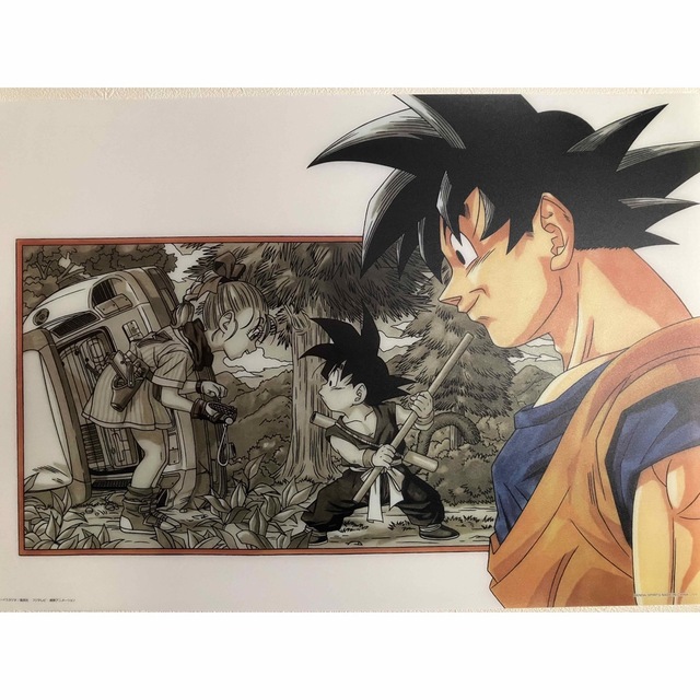 【激レア】ドラゴンボール　ブルマと孫悟空　額装品　クリアファイル　鳥山明