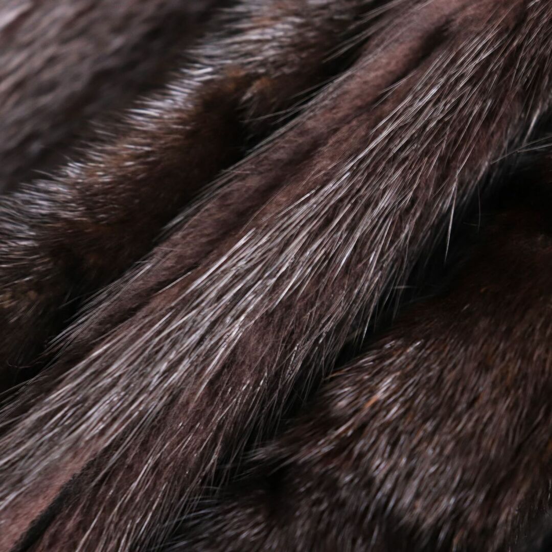 極美品▲SAGAMINK サガミンク 本毛皮ショートコート ジャケット ブラウン １１号 毛質艶やか・柔らか◎ g102-st30308-65