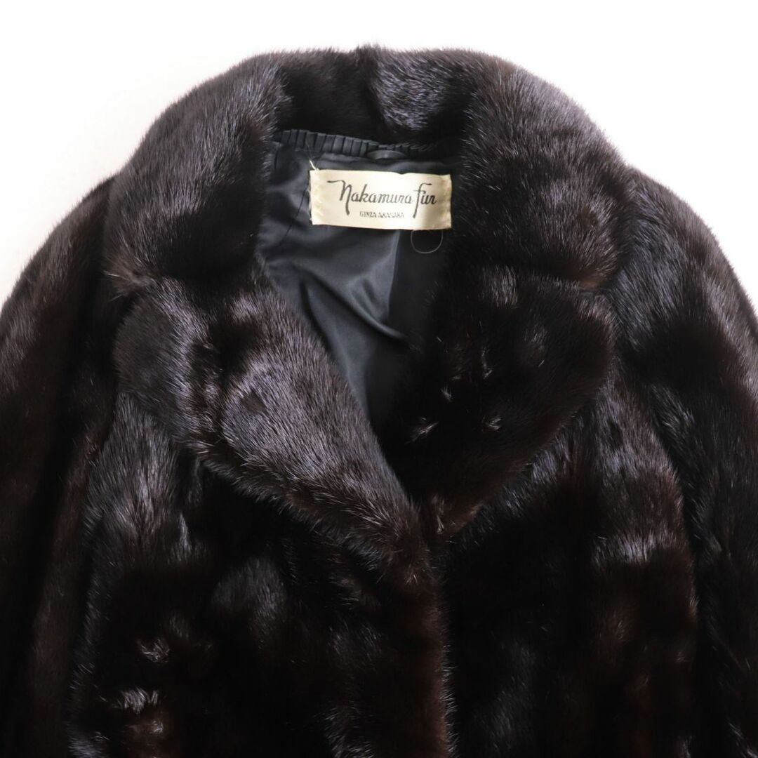 美品○Nakamura Fur ナカムラファー MINK ミンク 逆毛 本毛皮ショート