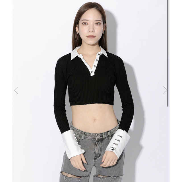 melt the lady  layered cropped blouse