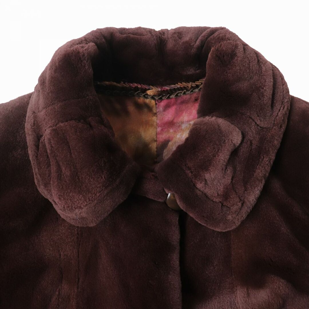 毛並み極美品☆SAGA MINK シェアードミンク 裏地花柄デザイン 本毛皮