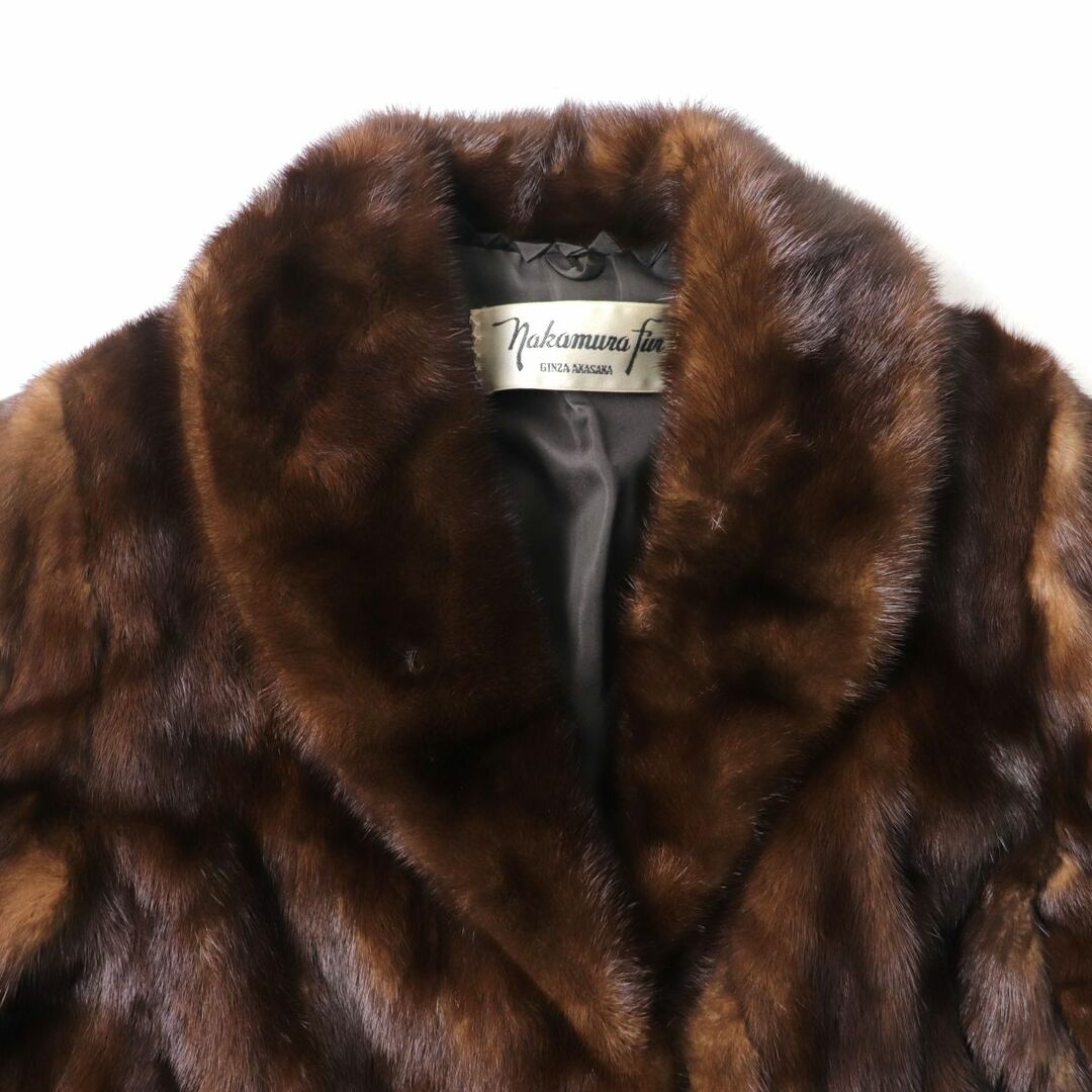 美品☆Nakamura Fur ナカムラファー MINK ミンク 本毛皮コート ...