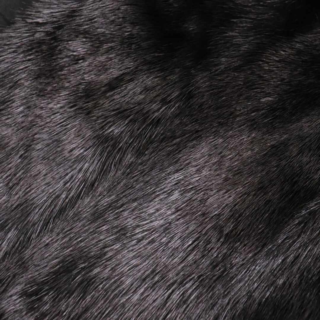 sagafurs 美品○SAGA MINK サガミンク 房付き 本毛皮大判ショール