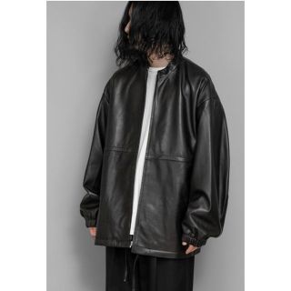 stein OVERSIZED LEATHER ZIP JACKET