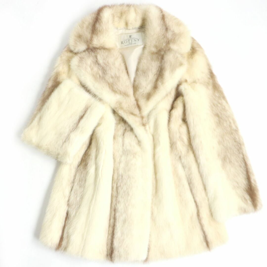 毛並み美品▽ROTIN ロティニー MINK パールミンク×クロスミンク 本毛皮