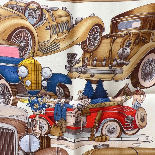 hermèsエルメス 90カレスカーフAutomobileオートモービル自動車