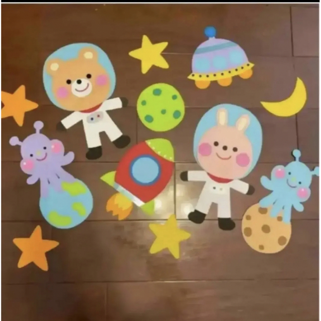 宇宙年中保育壁面 ハンドメイドのハンドメイド その他(その他)の商品写真