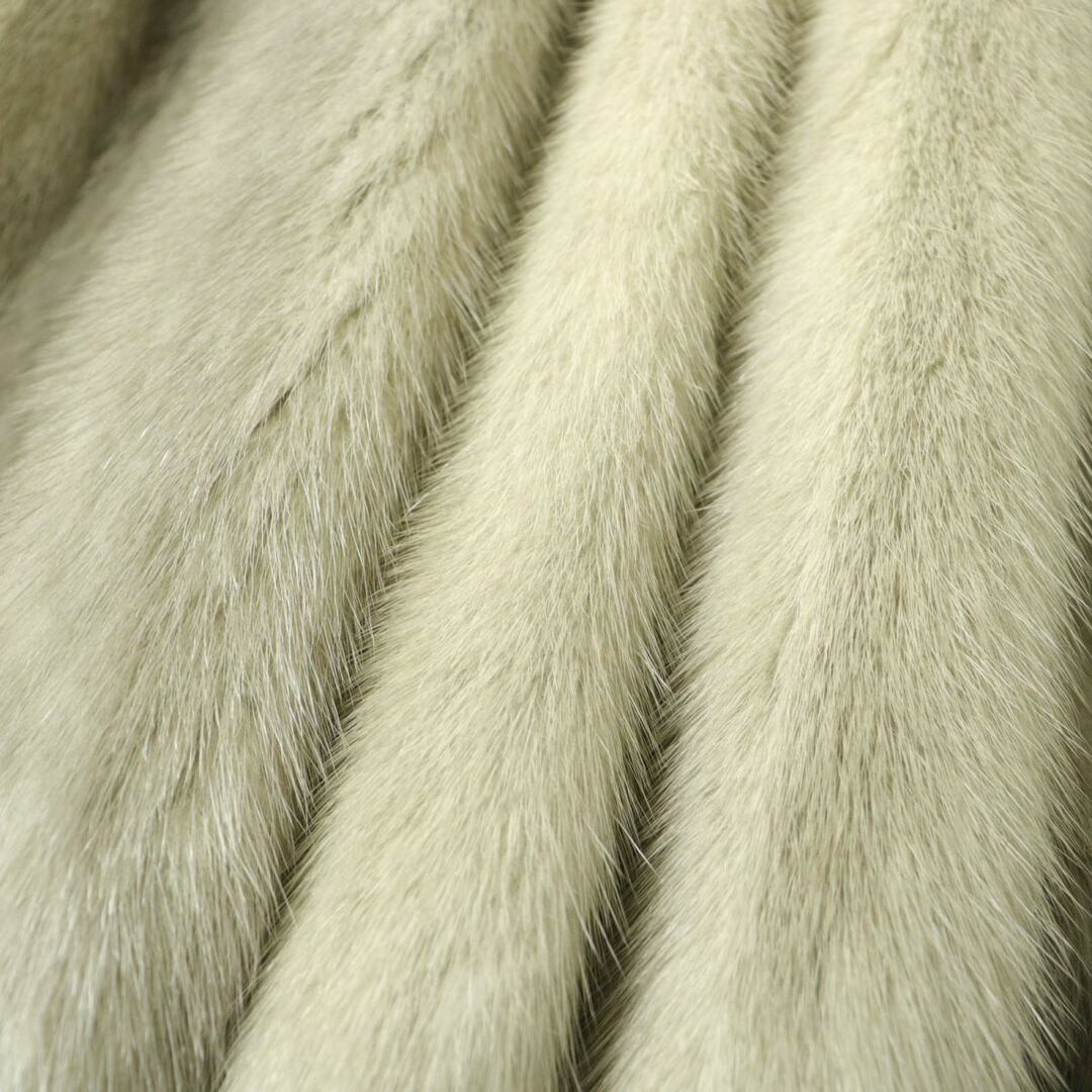 毛並み良品☆ROTINY ロティニー MINK サファイアミンク 本毛皮コート ライトグレー 毛質艶やか・柔らか◎