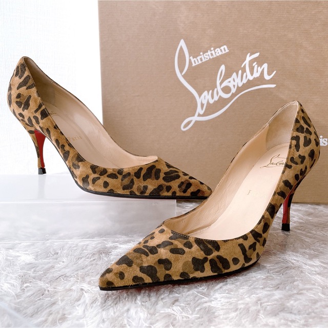 Christian Louboutin(クリスチャンルブタン)のクリスチャンルブタン　レオパード　フラットシューズ　サンダル　パンプス　極美品 レディースの靴/シューズ(ハイヒール/パンプス)の商品写真