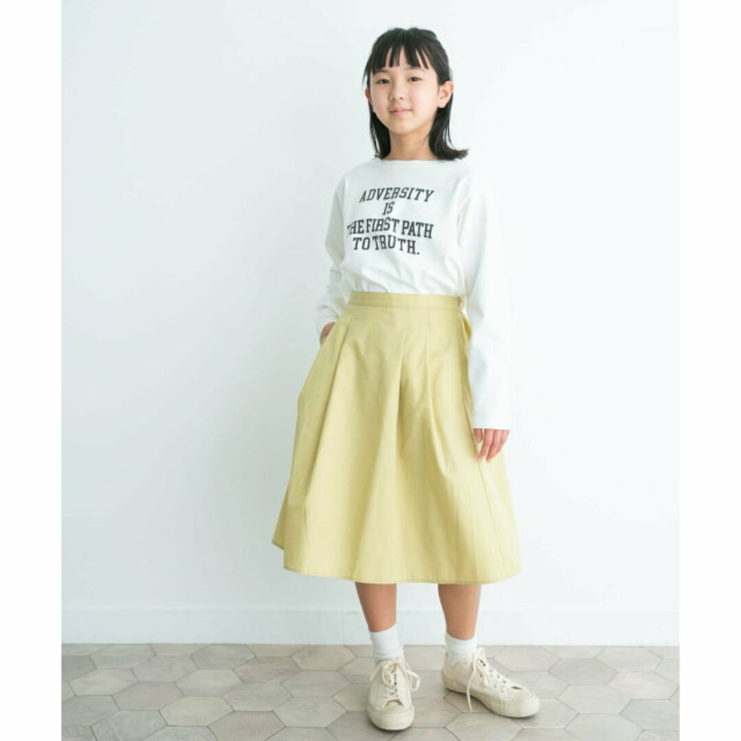 URBAN RESEARCH DOORS(アーバンリサーチドアーズ)の【YELLOW】『親子リンク』ウエストタックフレアスカート(KIDS) キッズ/ベビー/マタニティのキッズ服女の子用(90cm~)(パンツ/スパッツ)の商品写真