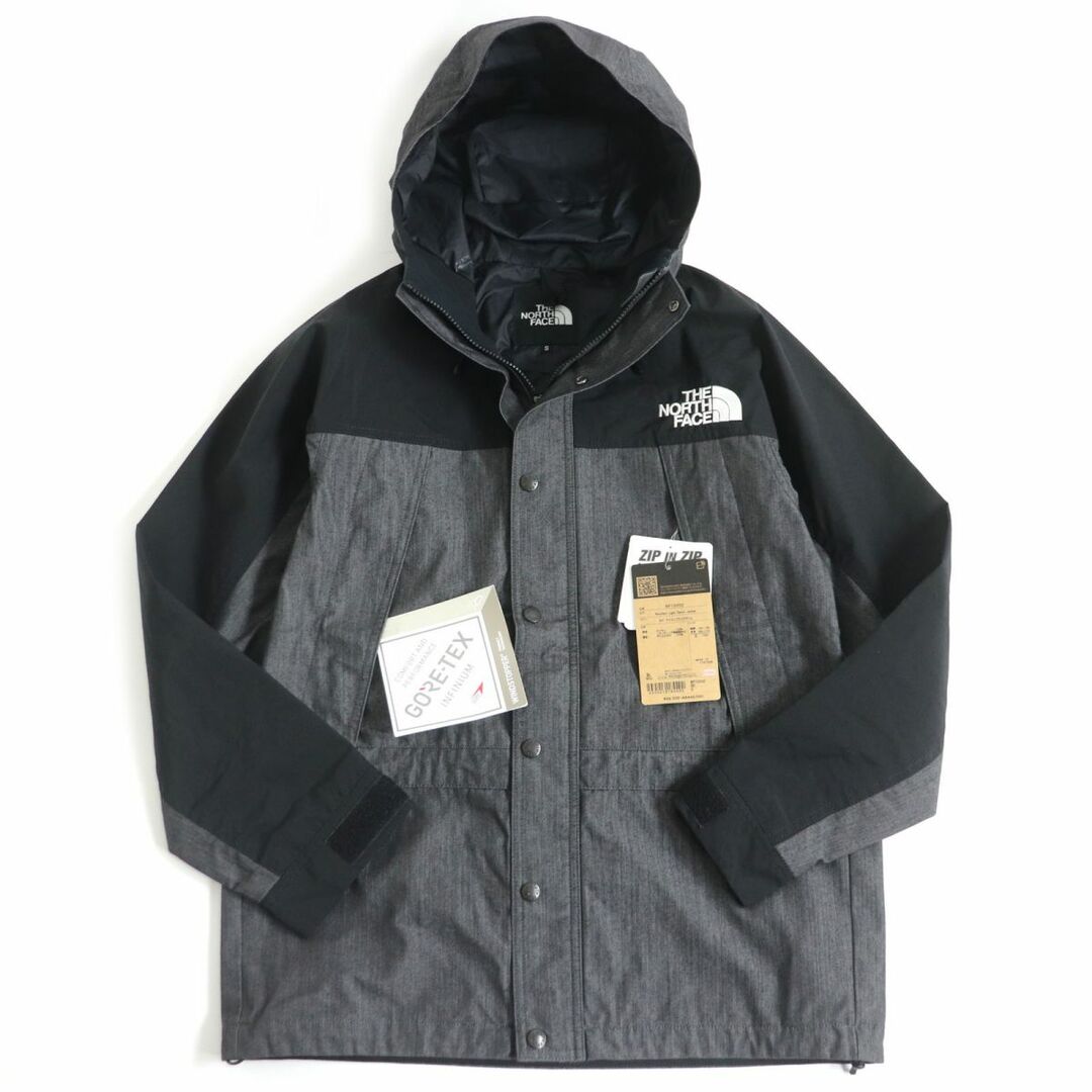 未使用□ザ・ノースフェイス NP12032 MOUNTAIN LIGHT DENIM JACKET GORE-TEX マウンテンパーカー/ブルゾン ナイロンブラックデニム S 正規