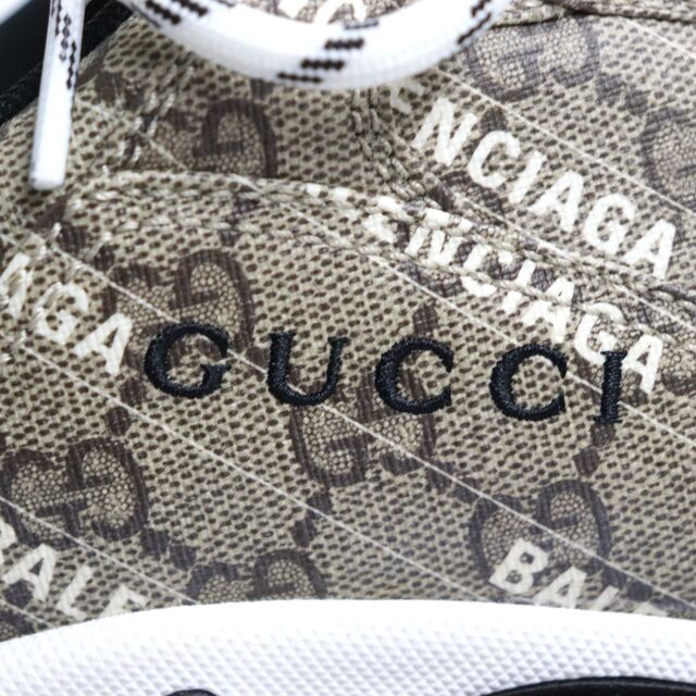 Gucci(グッチ)の未使用◆21AW グッチ×バレンシアガ 681066 ザ ハッカー プロジェクト GGスプリーム×ロゴ トリプルS スニーカー 27.5cm ブラウン メンズ メンズの靴/シューズ(スニーカー)の商品写真