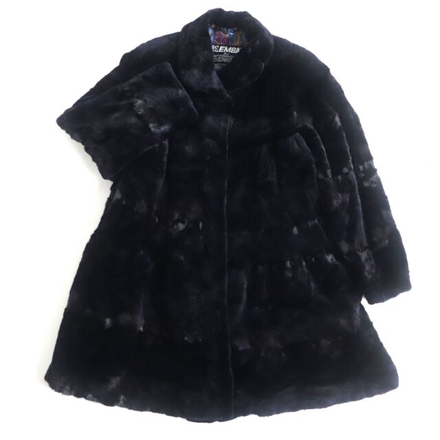 極美品◇EMBA エンバ MINK シェアードミンク デザイン 裏地総柄 本毛皮