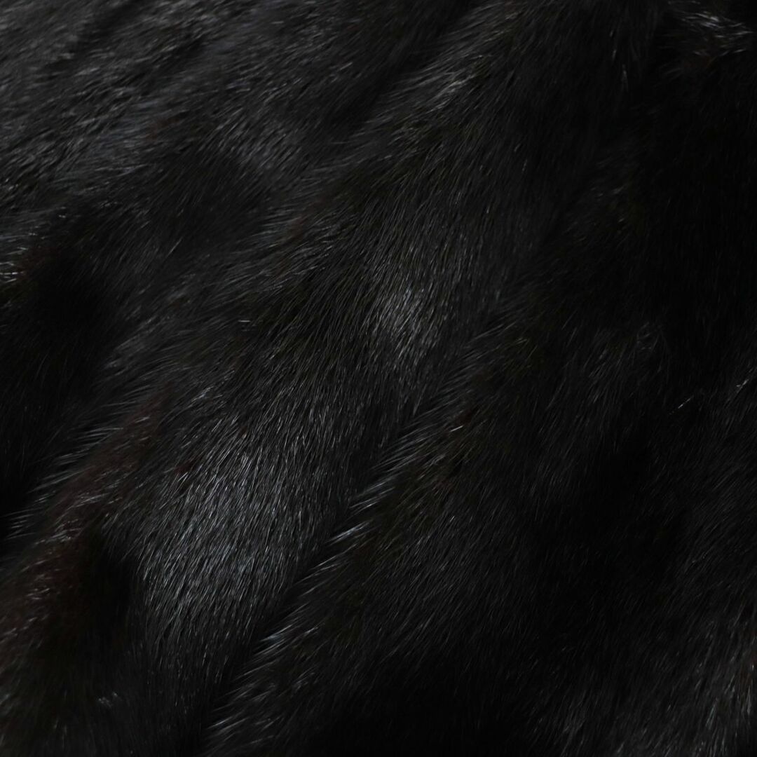 極美品▼SAGA MINK サガミンク 本毛皮コート ダークブラウン(ブラックに近い) F 毛質艶やか・柔らか◎