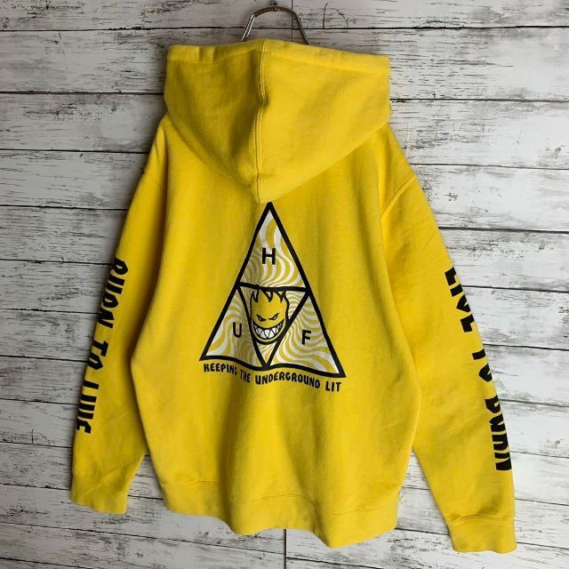 HUF - 【即完売品】ハフ☆両面プリントロゴ入り パーカー スプリット