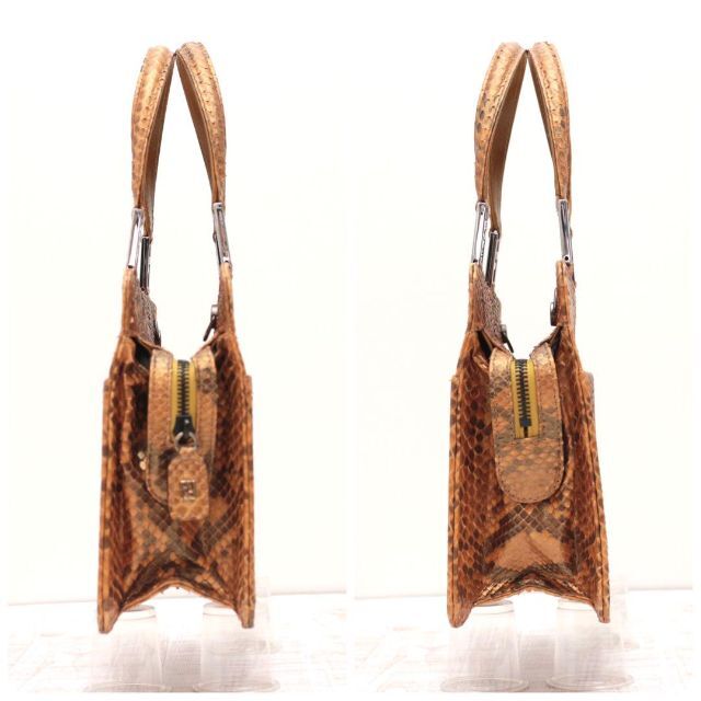 良品】FENDI フェンディ パイソン ゴールド ハンドバッグ