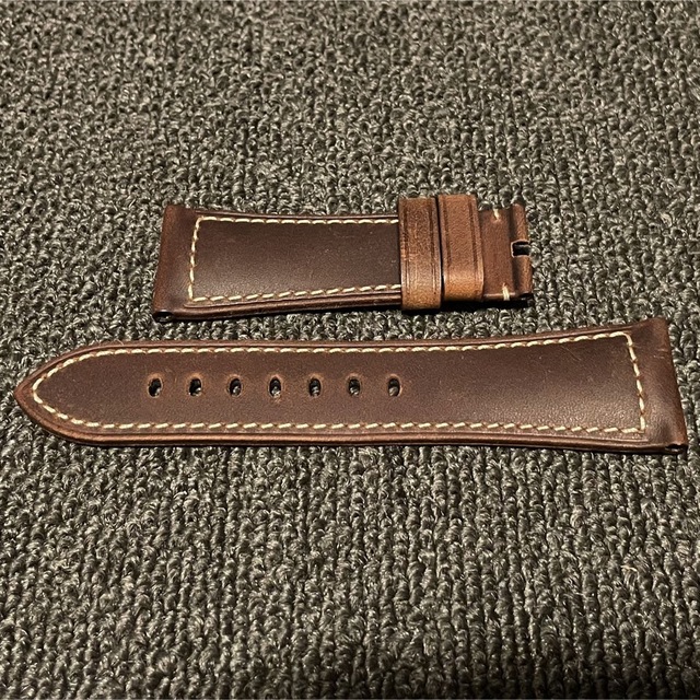 OFFICINE PANERAI(オフィチーネパネライ)のパネライ 純正革ベルト ポンテベッキオ ダークブラウン27mm/22mm 尾錠用 メンズの時計(レザーベルト)の商品写真