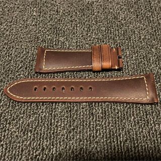 オフィチーネパネライ(OFFICINE PANERAI)のパネライ 純正革ベルト ポンテベッキオ ダークブラウン27mm/22mm 尾錠用(レザーベルト)