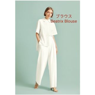 フォクシー(FOXEY)の【新品】フォクシー "Beatrix Blouse" ホワイト 38(シャツ/ブラウス(半袖/袖なし))