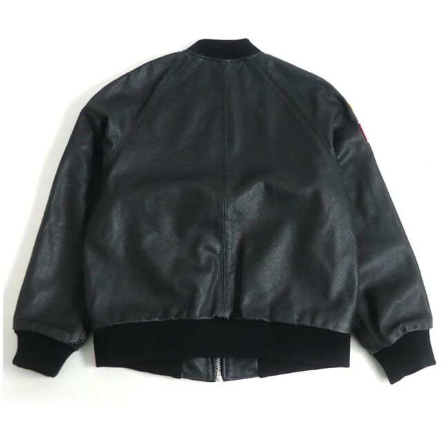 Supreme(シュプリーム)の極美品□20SS シュプリーム×バンソン Perforated Bomber Jacket パンチング/サイドライン レザーブルゾンジャケット 黒 L 正規品 USA製 その他のその他(その他)の商品写真