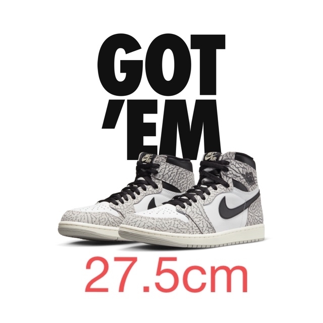 Nike Air Jordan 1 White Cement 27.5cm ☆お求めやすく価格改定