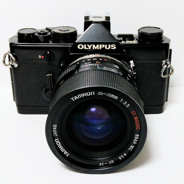 OLYMPUS OM-1 一眼レフ フィルムカメラ + TAMRONレンズ付き 世界有名な