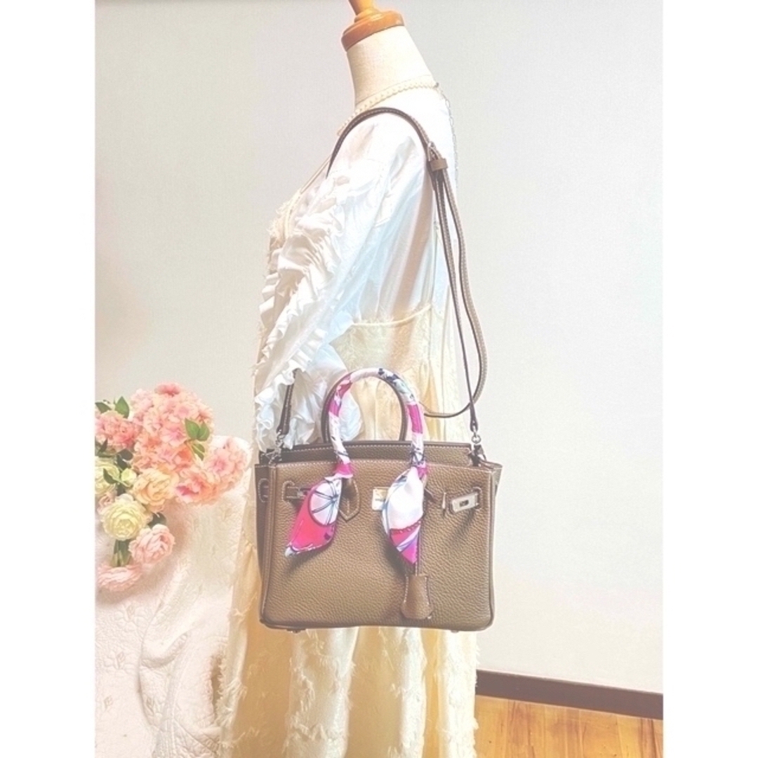 新品★超上質牛革★トープ×S金具★本革オーダーバッグ 25cm★ななめ可★20万 新品★超上質牛革★トープ×S金具★本革オーダーバッグ 25cm★ななめ可★20万