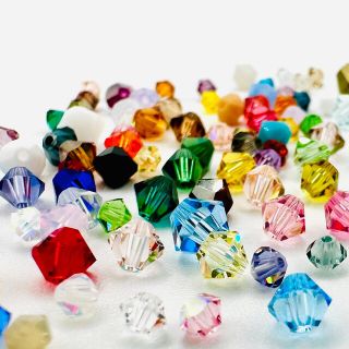 スワロフスキー(SWAROVSKI)のスワロフスキー　ソロバンビーズ　100粒(各種パーツ)