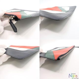 FENDI - 【ほぼ新品】フェンディ レザー モンスター クラッチバッグ