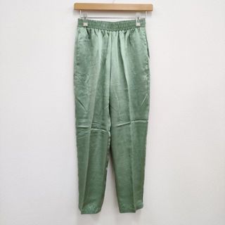 ビューティアンドユースユナイテッドアローズ(BEAUTY&YOUTH UNITED ARROWS)のH BEAUTY&YOUTH SATIN DRAWSTRING TAPERED PANTS サテン パンツ ライトグリーン レディース エイチビューティアンドユース【中古】3-0222M♪(その他)