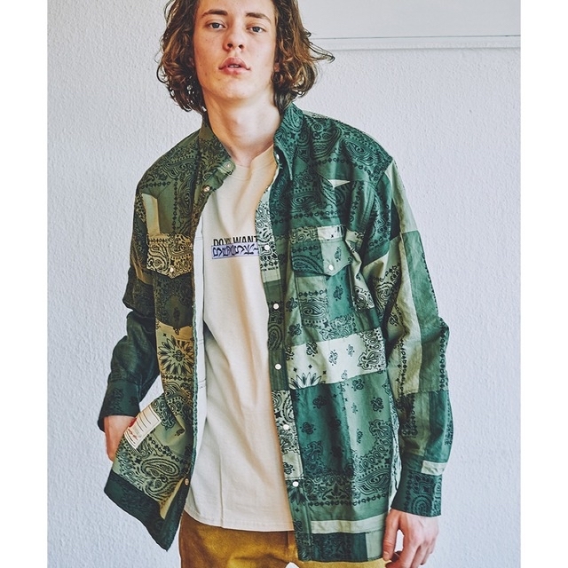 SEVESKIG/セブシグ DYE BANDANA SHIRT