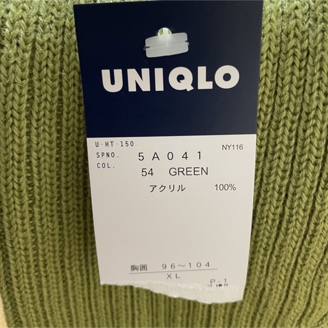 UNIQLO(ユニクロ)の最終値下げ】UNIQLO オールドユニクロ　旧タグ　タートルネック　グリーン レディースのトップス(ニット/セーター)の商品写真