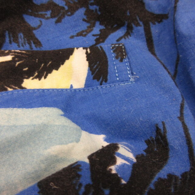 ROPE’(ロペ)のロペ ROPE ショートパンツ キュロット ボタニカル柄 青 黒 38 レディースのパンツ(ショートパンツ)の商品写真