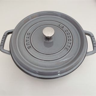 ストウブ(STAUB)のストウブ　26cm  グレー　鍋(鍋/フライパン)